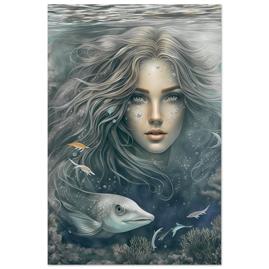 The Keeper Mermaid of the North Sea Wall Art Poster Print