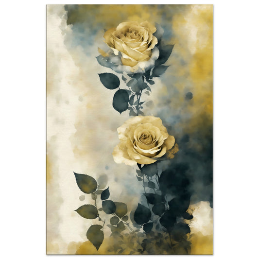 Yellow Roses Canvas Wall Art Print