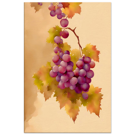 Winey Grapes Canvas Wall Art Print