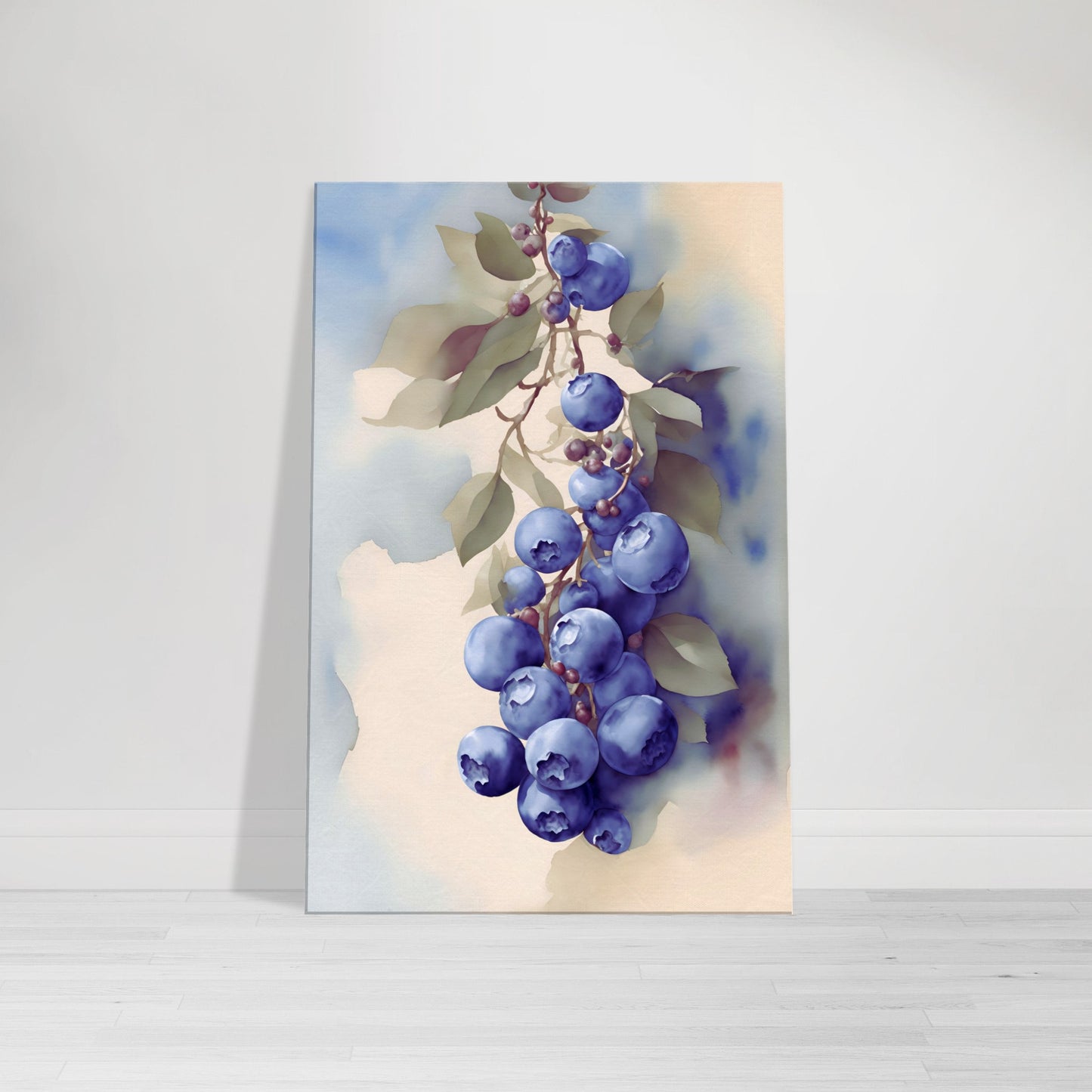 Blueberries Canvas Wall Art Print