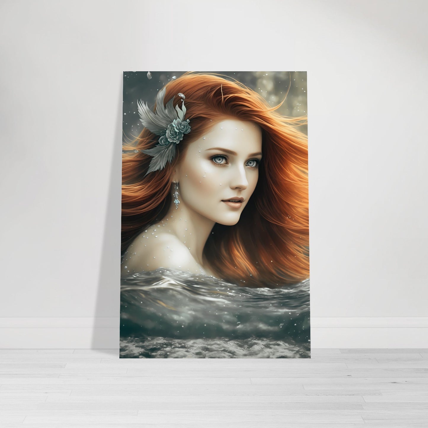 North Sea Coastal Mermaid Wall Art Poster Print