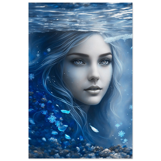 Coral Shallows Mermaid Wall Art Poster Print