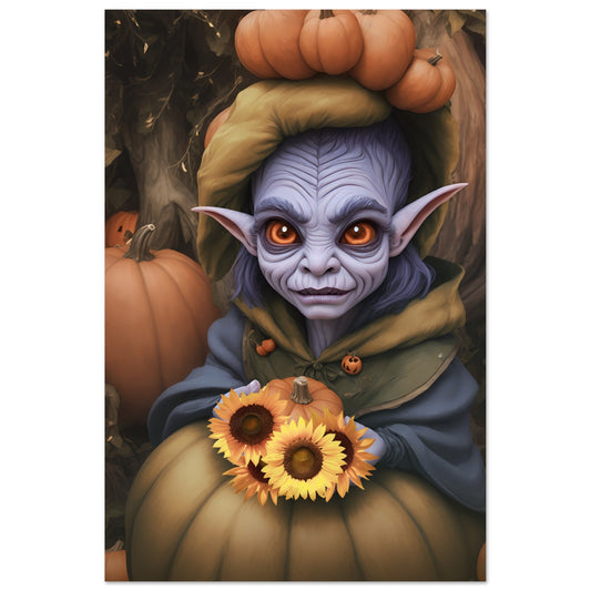 Pumpkin Goblin Wall Art Poster Print