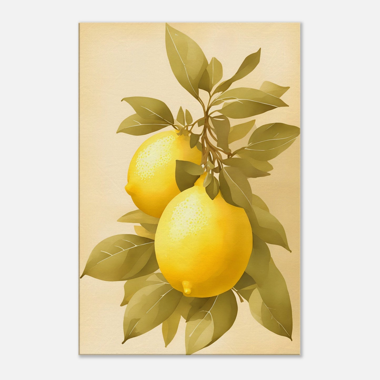 Pair Of Lemons Canvas Wall Art Print