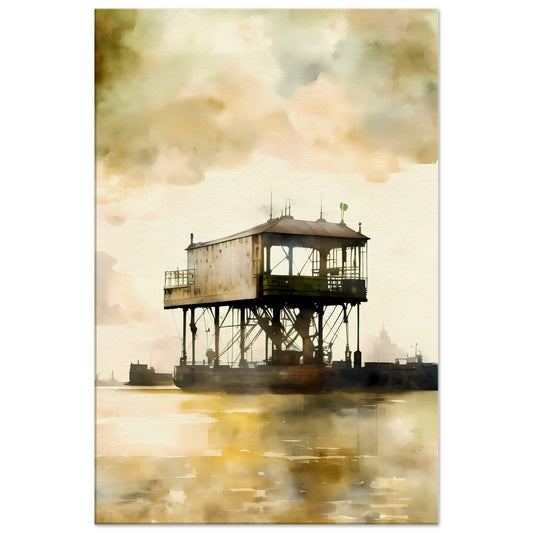 Estuary Sea Fort Canvas Wall Art Print