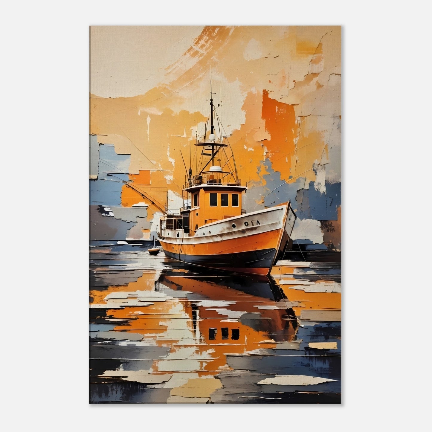 Fishing Trip Boat Canvas Wall Art Print