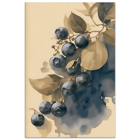 Blueberry Blues Canvas Wall Art Print