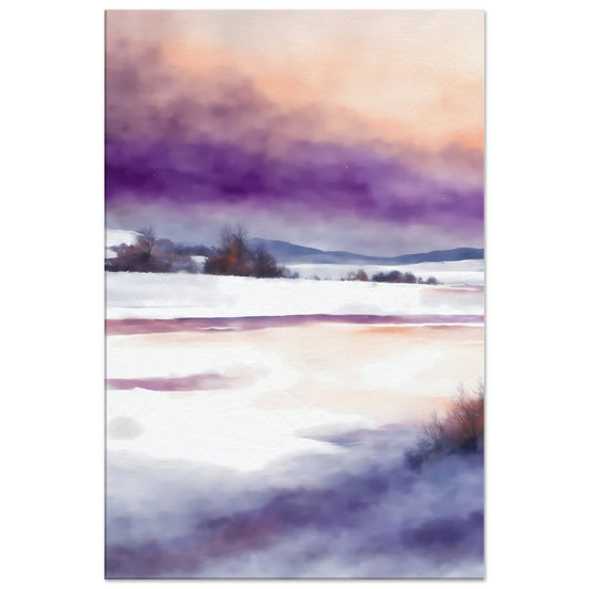 Lilac Winter Canvas Wall Art Print