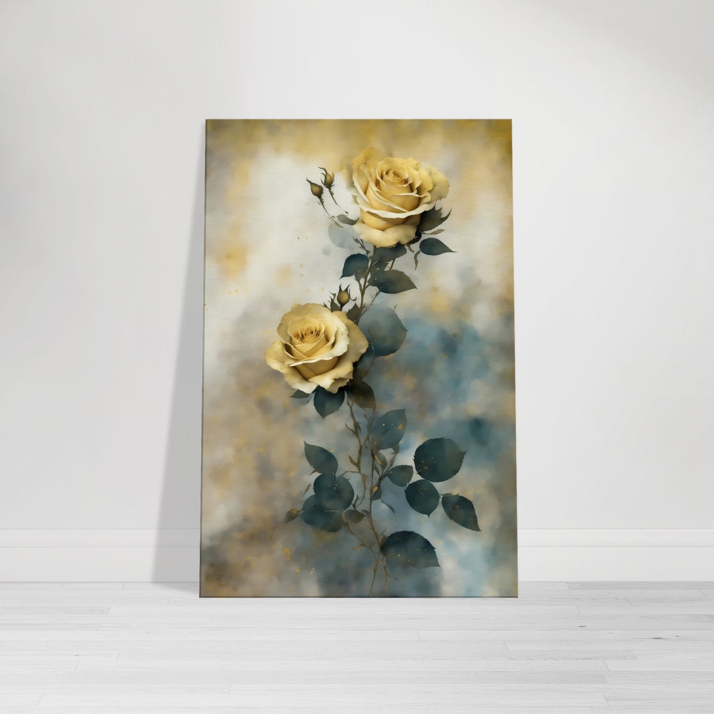 Melody of Yellow Roses Canvas Wall Art Print