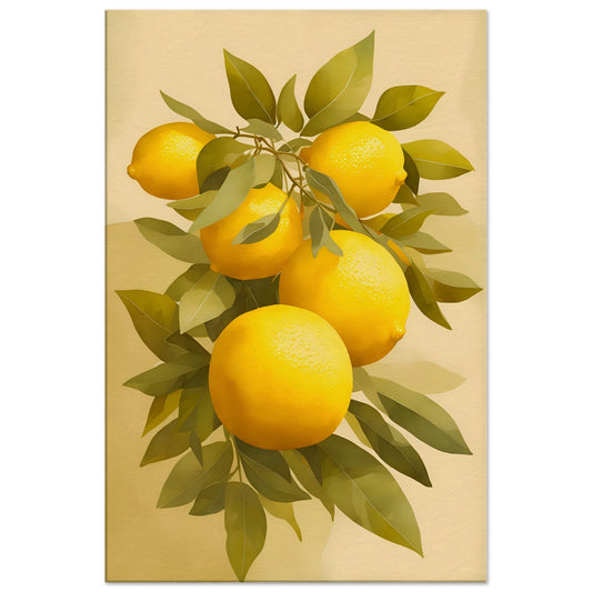 Bunch Of Lemons Canvas Wall Art Print