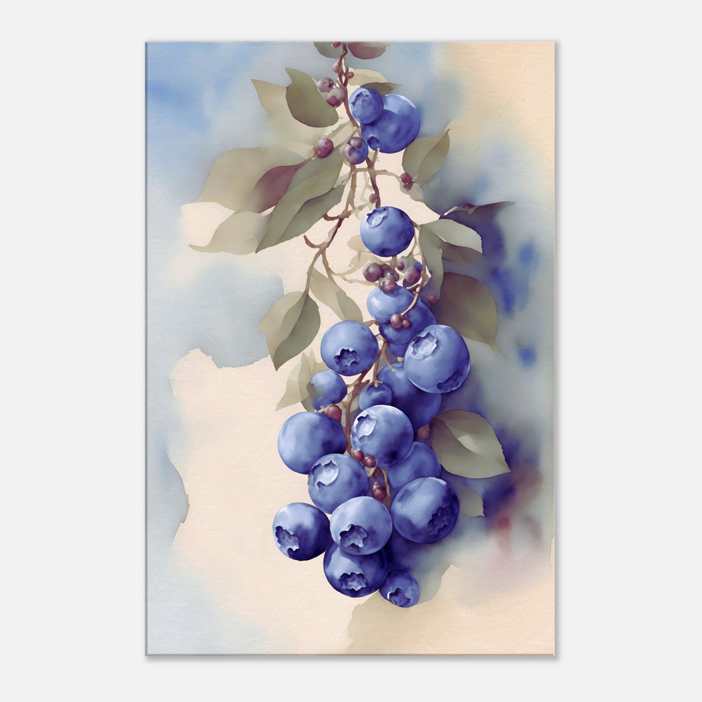 Blueberries Canvas Wall Art Print