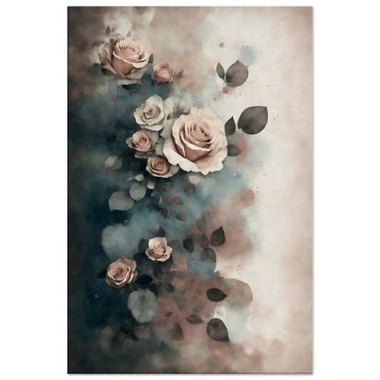 Pink Blush Roses Canvas Wall Art Print