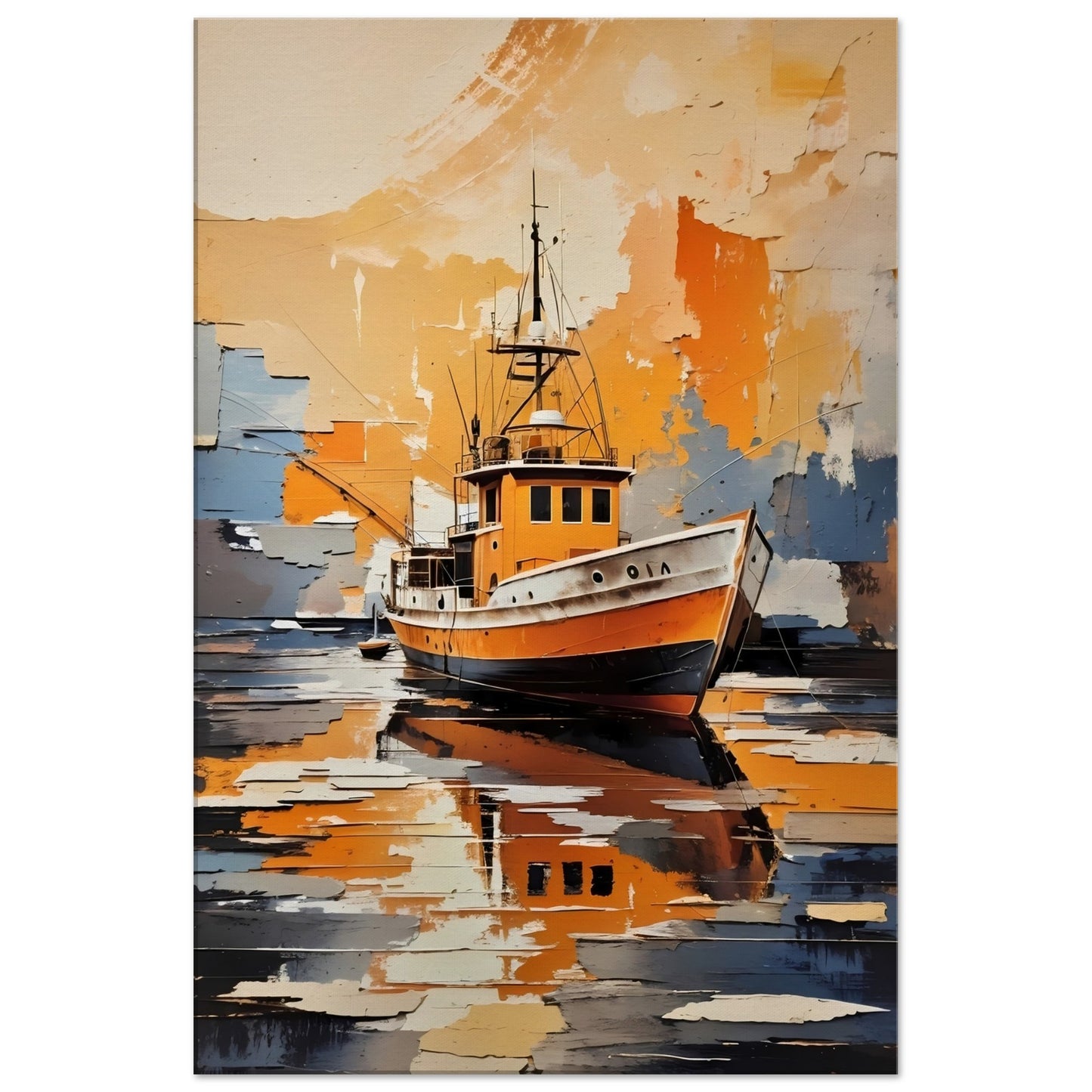 Fishing Trip Boat Canvas Wall Art Print