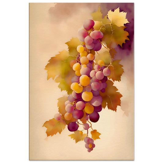 Grape Melody Canvas Wall Art Print