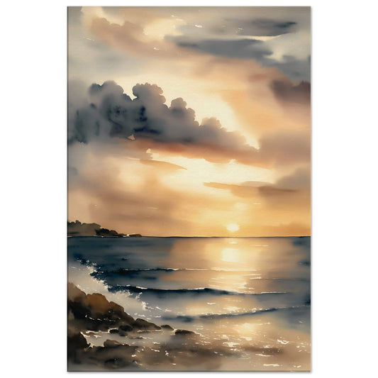 Coastal Seascape Canvas Wall Art Print