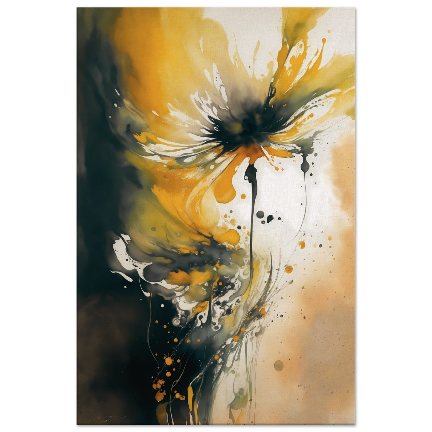 Abstract Daisy Canvas Wall Art Print