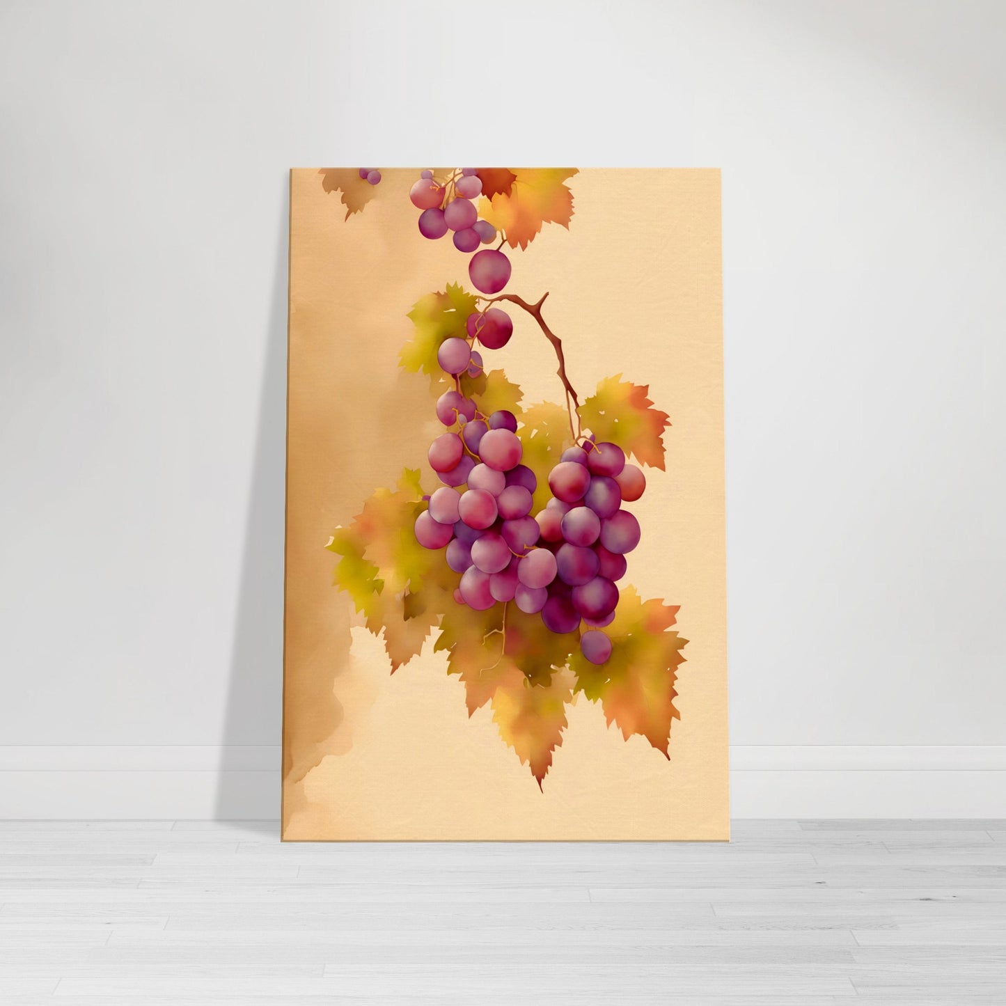 Winey Grapes Canvas Wall Art Print