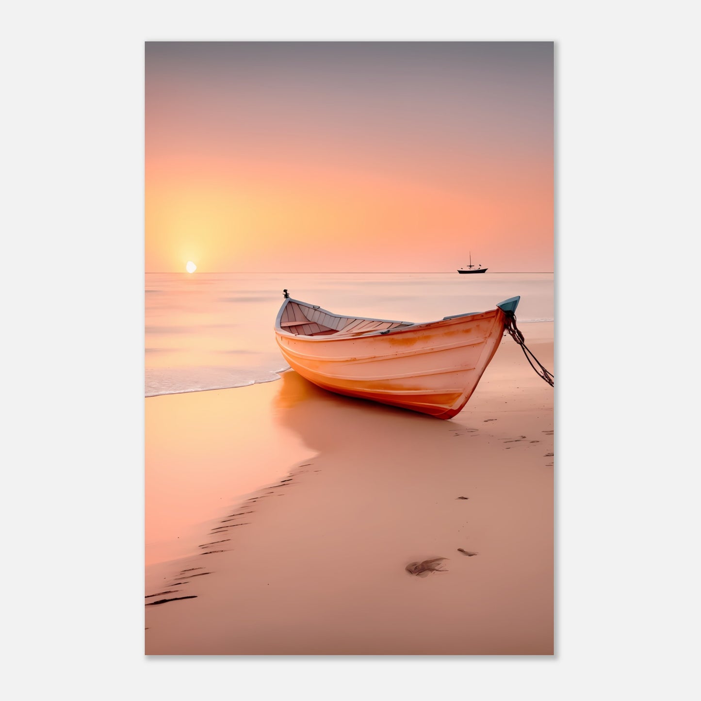 Taxi At The Beach Wall Art Poster Print