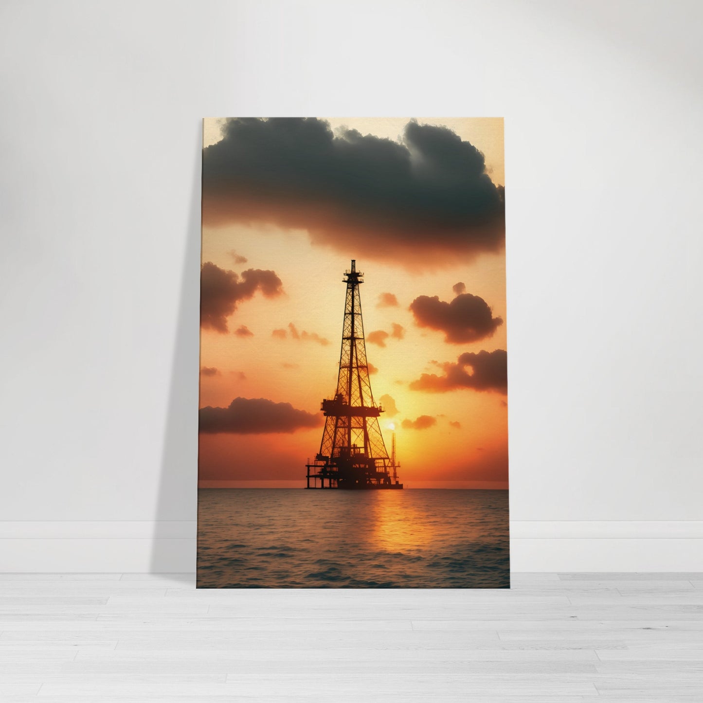 Sea Oil Rig Canvas Wall Art Print