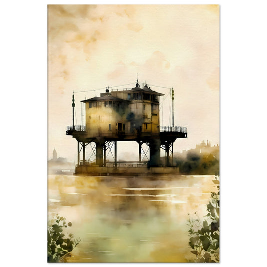 Sea Fort From The Banks Canvas Wall Art Print