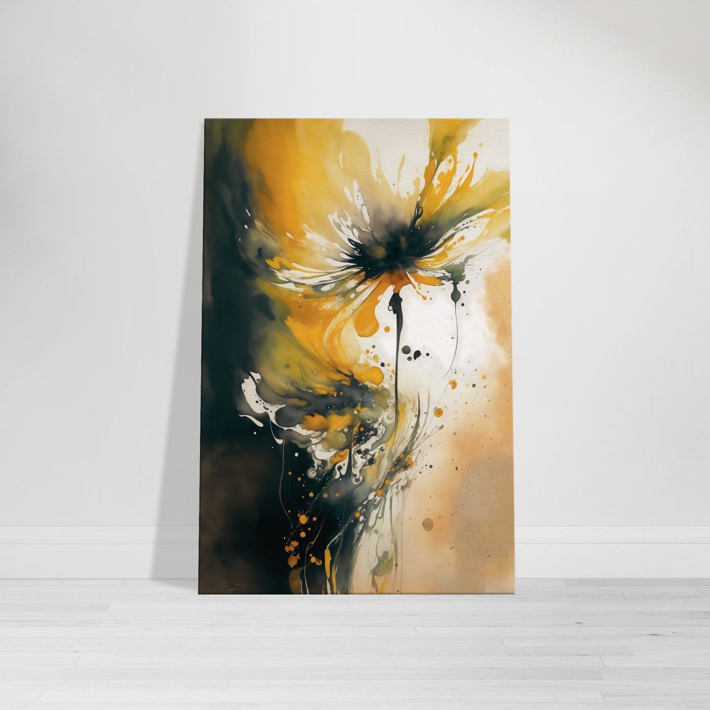 Abstract Daisy Canvas Wall Art Print