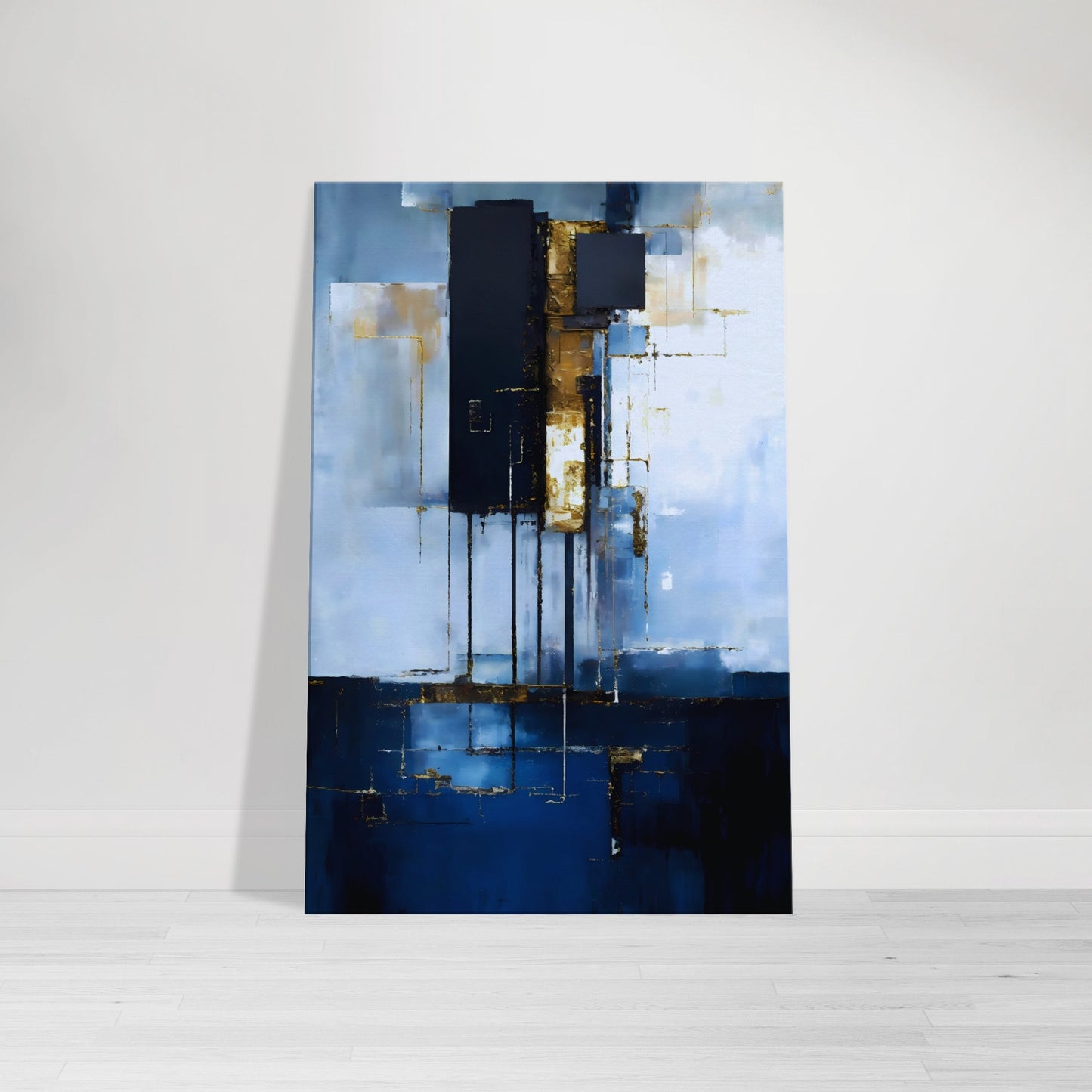 Blue Abstract Canvas Wall Art Print