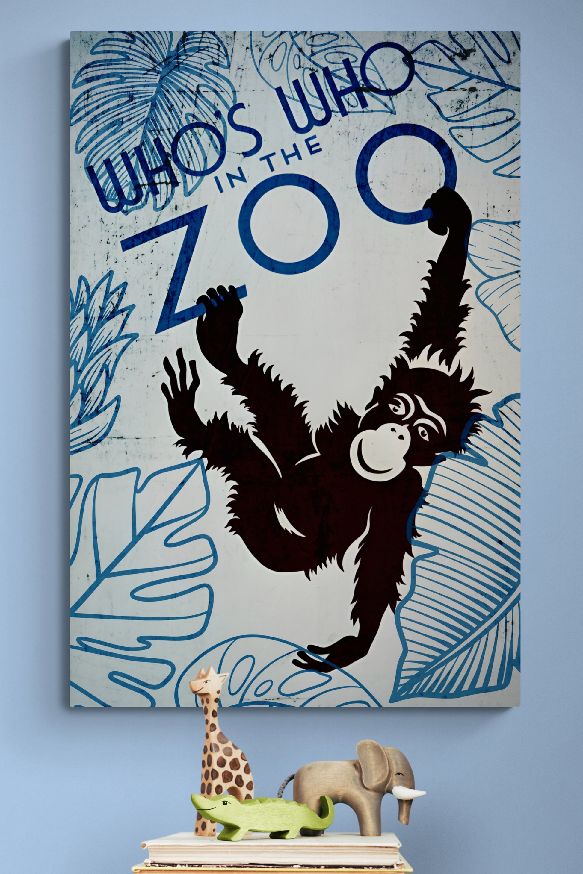 Who's Who at the Zoo was an illustrated natural history book prepared by the WPA for the Federal Writers Project. The cost of the book back then was $1.69 cents. This was a poster to promote the publication, which I have digitally added too and edited.