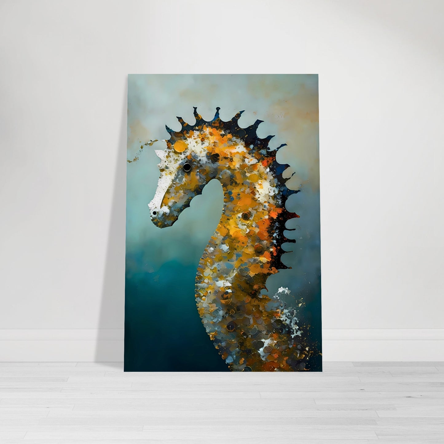 Abstract Seahorse Wall Art Poster Print