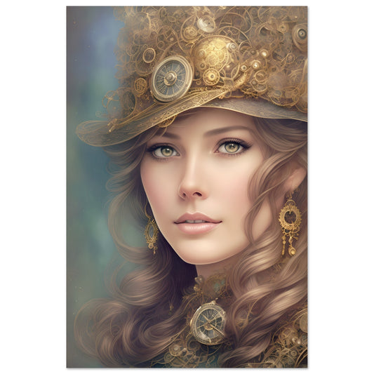 Milliner Lady Steampunk Poster Print