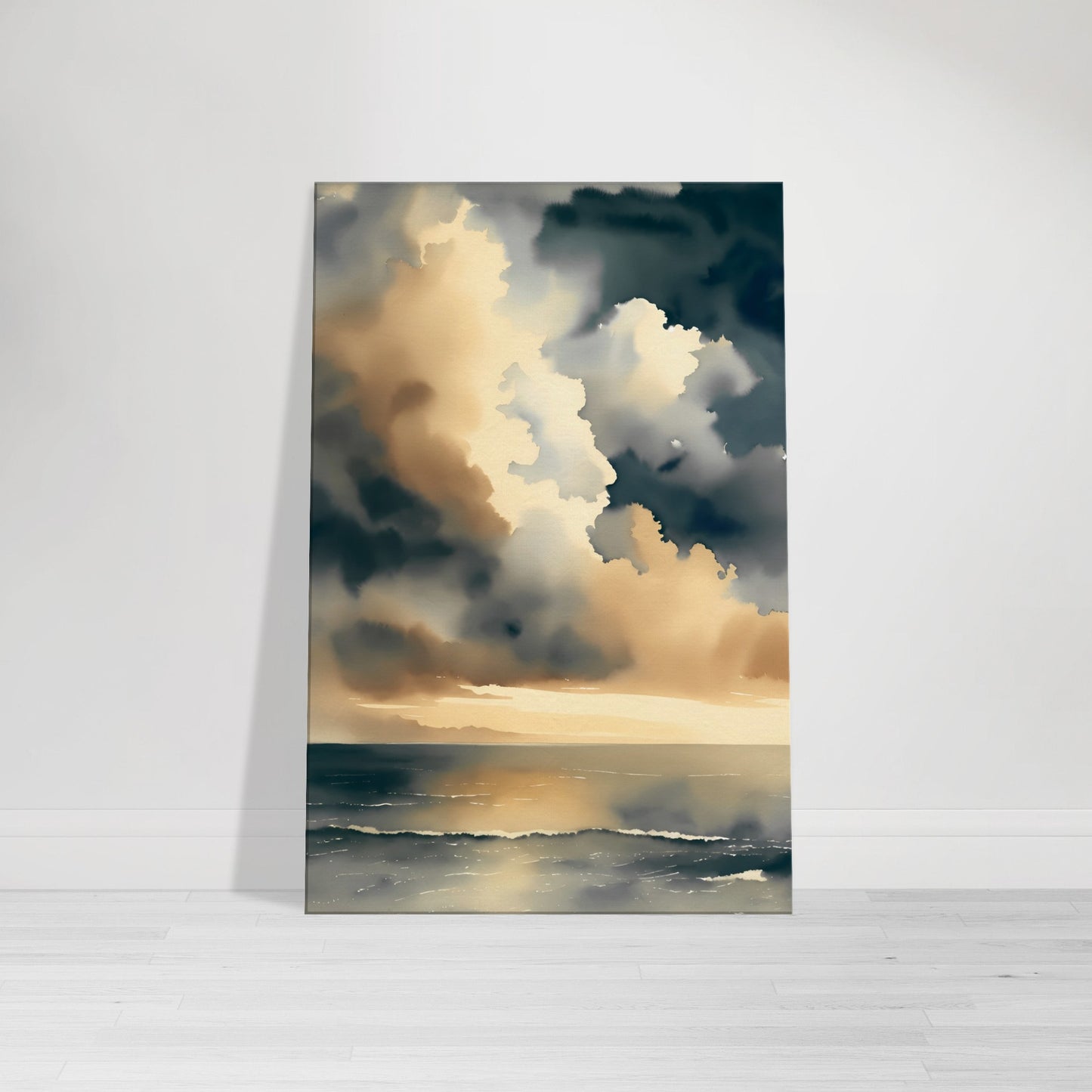 Gathering Storm Seascape Canvas Wall Art Print