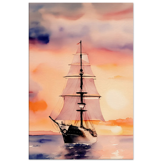 Sailing Ship Canvas Wall Art Print