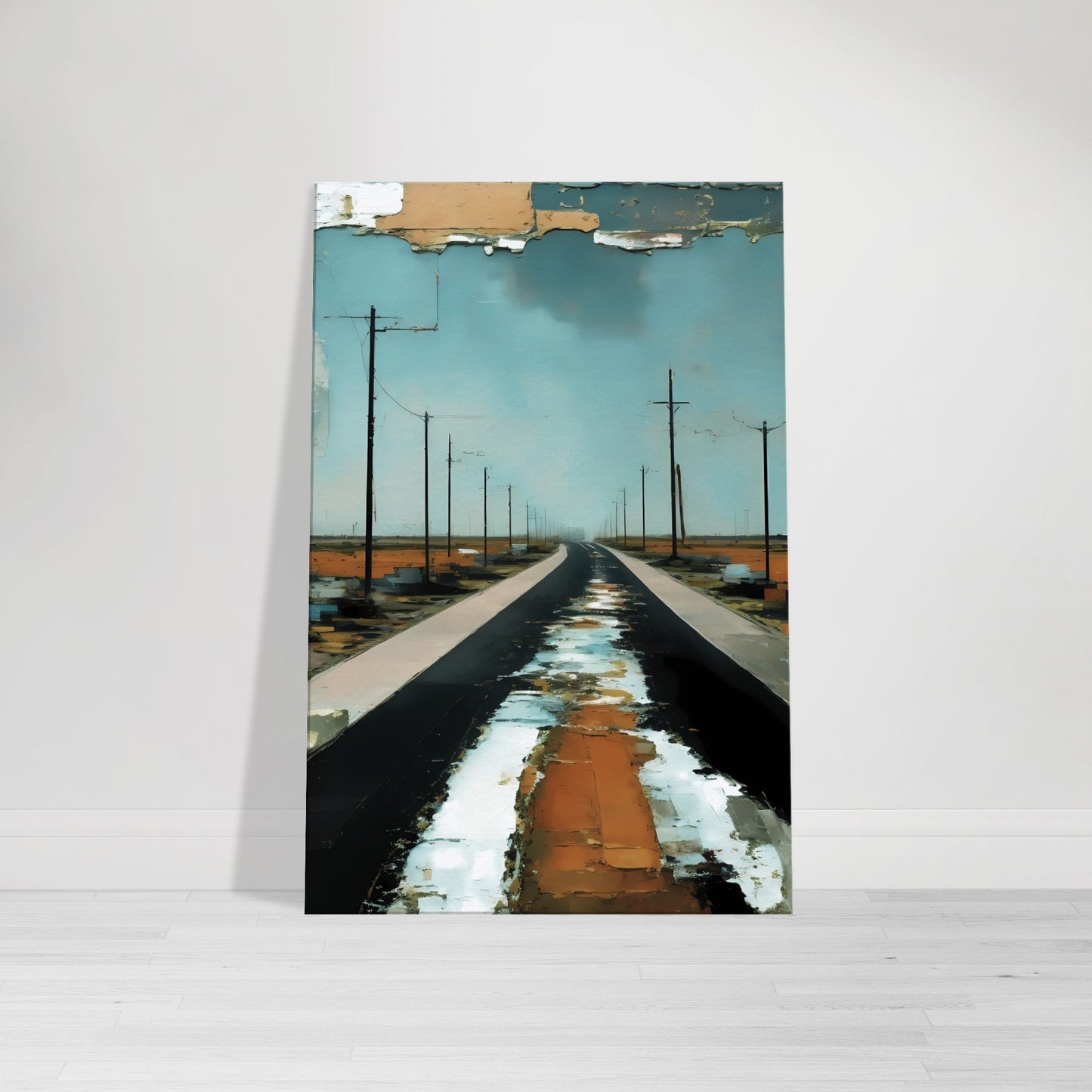 Long Road Route 66 Canvas Wall Art Print