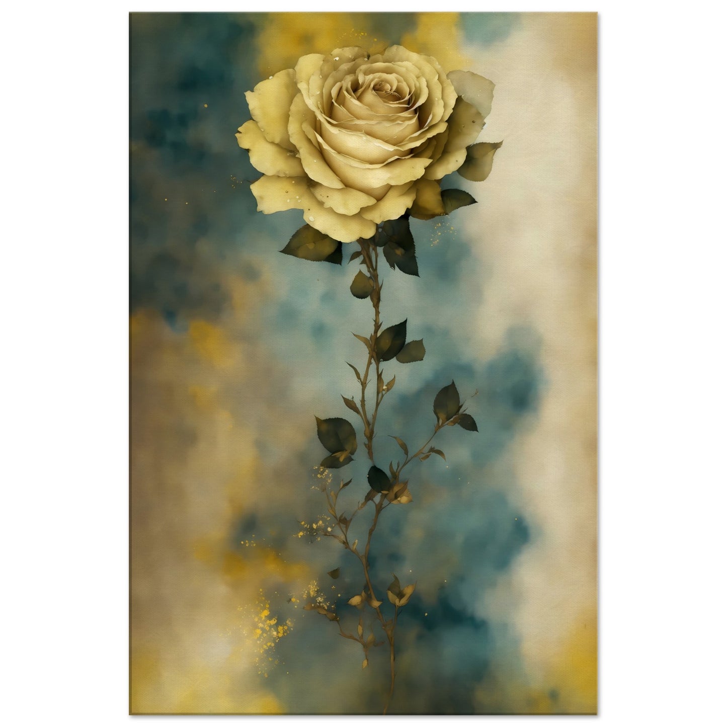 Rose Of Yellow Canvas Wall Art Print