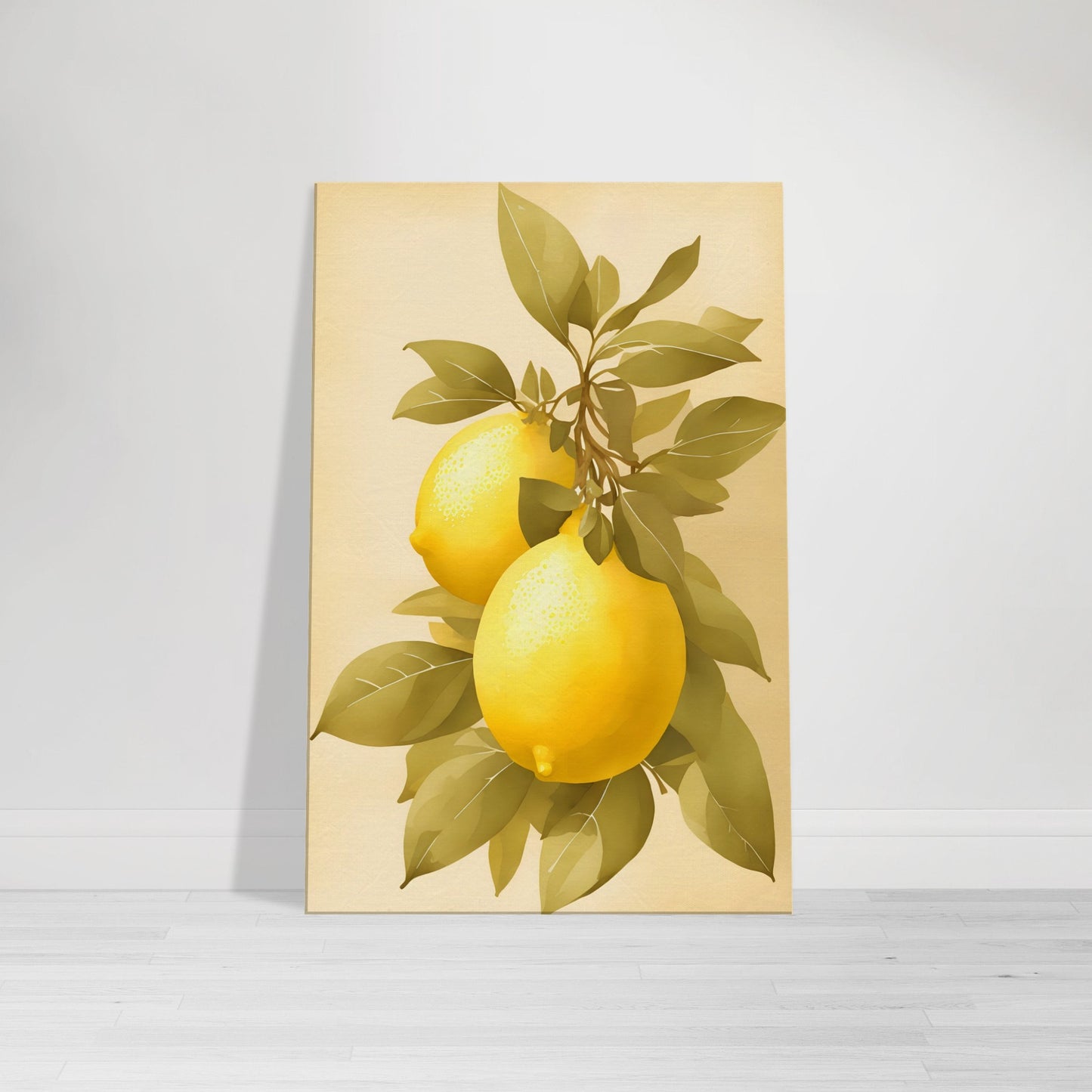 Pair Of Lemons Canvas Wall Art Print