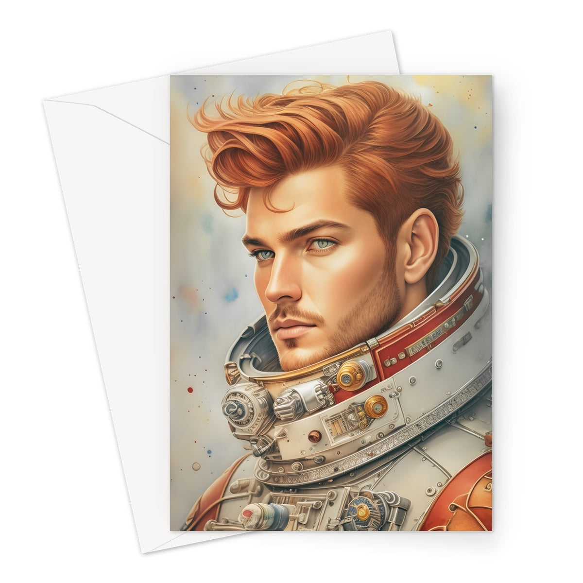 Retro Astronaut Greeting Card