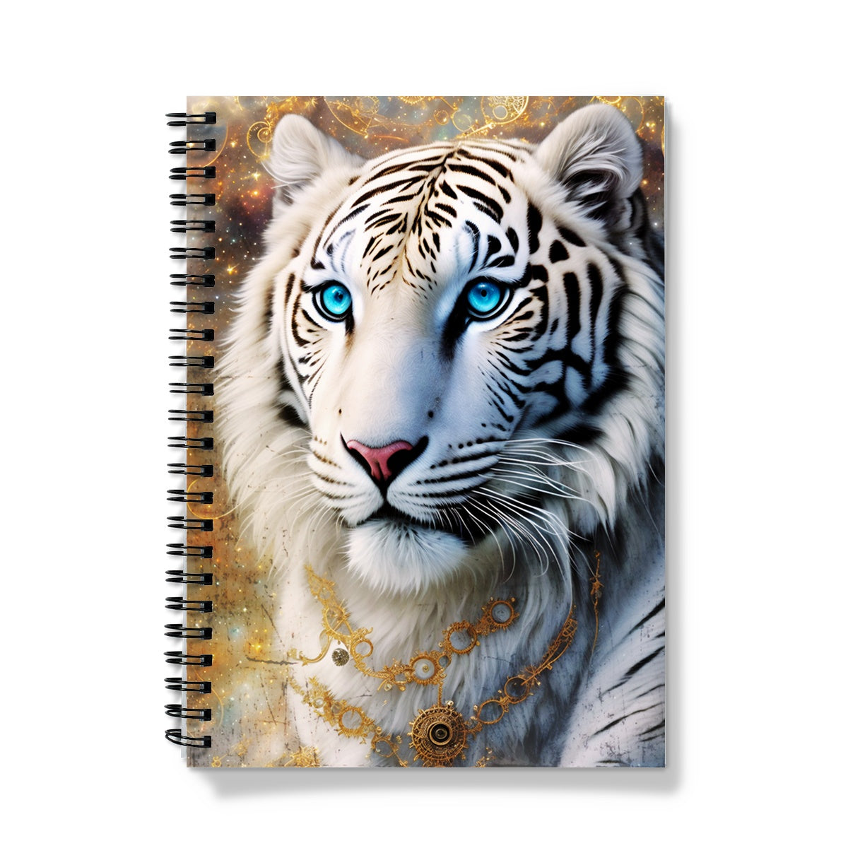 Filigree White Tiger Notebook