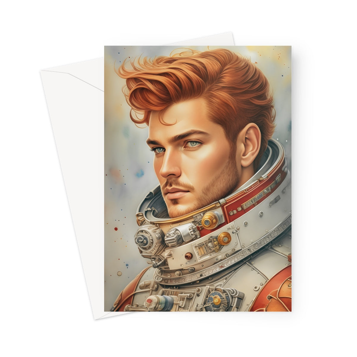 Retro Astronaut Greeting Card