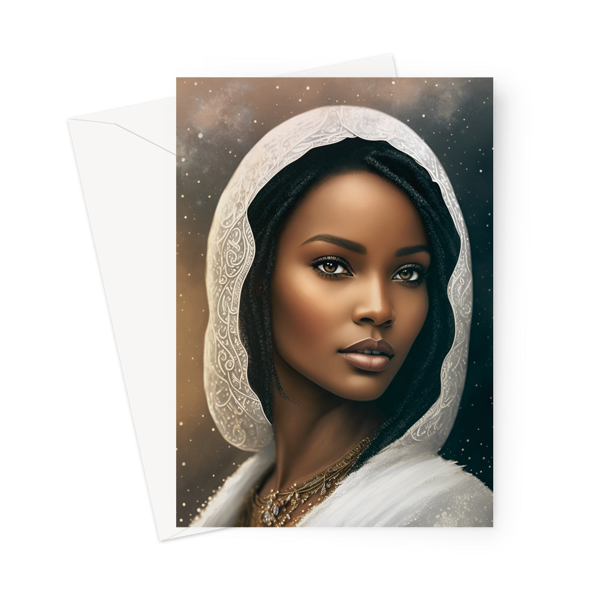 Lady In White Greeting Card