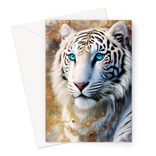 Filigree White Tiger Note Card